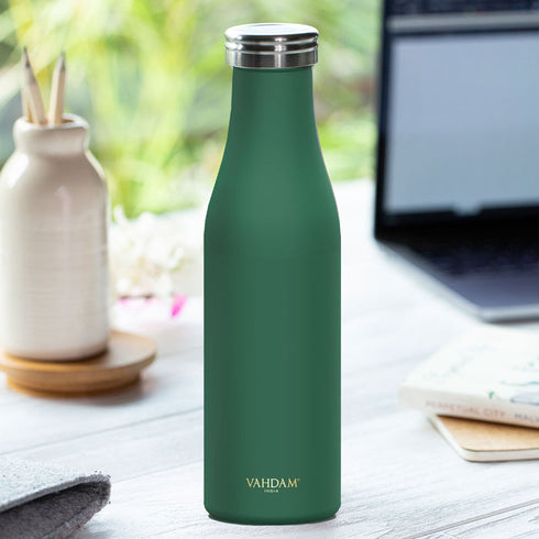 Vahdam Tea Verve Bottle Insulated Dark Green